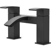 Colore - Square Matt Black Bath Filler Tap