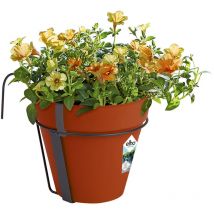 Flower Pot Loft Urban Balcony Bracket Overflow Pipes Plant Box Balcony Terracotta Plastic Weatherproof rund/3 Liter (de)