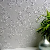 Portland - Flower Wallpaper Paintable Luxury Embossed Vinyl Easy Apply Anaglypta