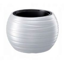 Flowerpot rotondo 25L labirinto di plastica in bianco 39.6 (lungo) x 39.6 (larghezza) x 26 (altezza) cm