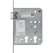 Fluchttürschloss 1019 pzw für 2 Profilzylinder, links, dm 60/100, Edelstahl - BMH