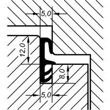 Ev 4050 Flügelfalzdichtung Dichtung Spule Kunststoff rustikalbraun - Primo
