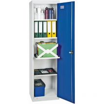 Werkzeug- und Materialschrank Serie 3000 lichtgrau / enzianblau + 4 Auszugsböden - 3005074 - Stumpf