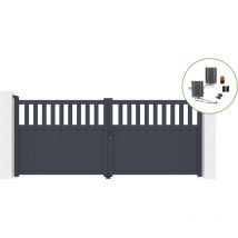 Portail battant 3,4m santis H.140cm alu + motorisation bunker B500