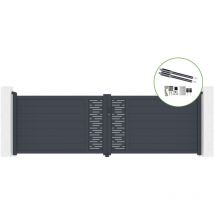 Casanoov - Flügeltor 4m arlberg H.120cm Aluminium + ranger B150 Motorisierung
