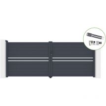 Portail battant 4m cimone H.160cm alu + motorisation ranger B150