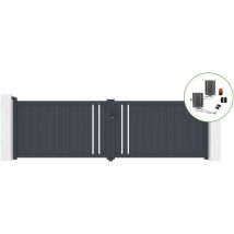 Portail battant 4m giona H.120cm alu + motorisation bunker B500