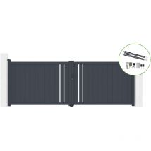 Portail battant 4m giona H.140cm alu + motorisation ranger B150