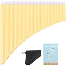 Flûte de Pan, 18 Tuyaux Flûte de Pan Débutant, Instrument de Tuyaux de Pan à clé c avec Sac de Transport en Carton pour Enfants Adultes Débutants