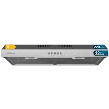 Cecotec - Flux cm 602200 Inox b de 60cm de large, finition inox, puissance d'aspiration 220m3/h, Moteur 70W, Classe b, commande mécanique, 3 niveaux
