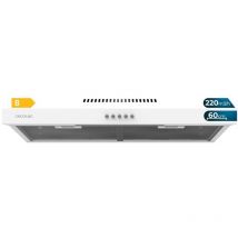 Cecotec - Flux cm 602200 Weiß b de 60cm de breit, weiße Ausführung, Saugleistung 220m3/h, Motor 70W, Klasse b, mechanische Steuerung, 3 Stufen de