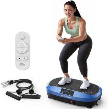 Flybird Vibrationsplatte Testsieger, 120 Leistungsstarke Einstellbare Geschwindigkeiten,150kg Tragkraft,ganzkörper-training Mit Fernbedienung Für 