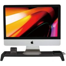 10pos - flyeer usb hubs Monitor-Halterung, Monitor Stand Ladestation, Monitorständer, Monitorerhöhung, Monitor-Ständer, Schwarz