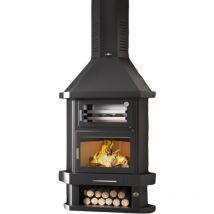 Cheminée d'angle avec four - firematic New York 10.4 kW