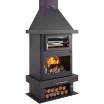 Fm Biomasa - Poêle À Bois Cheminée Avec Four - Firematic Phoenix 10.4 Kw