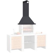 Fm Calefaccion - fm Cheminée métallique CB-80 pour barbecue L.90 cm P.50 cm