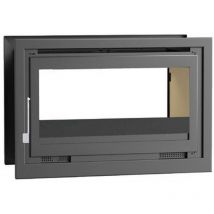 Fm Biomasa - Insert de cheminée en acier 14.5 Kw vermiculite, double face