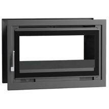 Fm Biomasa - Insert À Bois Double Face Ventilé - Firematic Sana 13.3 Kw Foyer En Fonte - Porte Fonte - Avec Vitre Sérigraphiée
