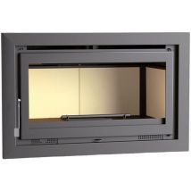 Fm Biomasa - Fm Insert De Cheminée It-100 K 13,3kw Foyer Réfractaire Et Verre Sérigraphie