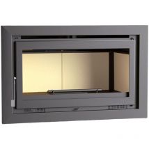 Insert a bois en acier, verre serigraphie - couleur noir - Made in Spain