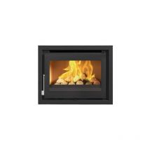 Insert à bois ventilé - firematic Hona 12.8 kW Foyer en fonte - Porte fonte - sans vitre sérigraphiée noire