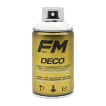 FM - pintura spray deco blanco satinado 9016 250ml bote , Pintura en spray Deco blanco satinado Pintura alquídica de secado rápido indicada tanto