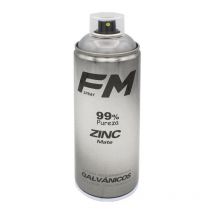 FM pintura spray zinc mate 400ml bote , Pintura en spray zinc mate FM Esmalte acrílico con partículas en disposición de zinc y aluminio Alta