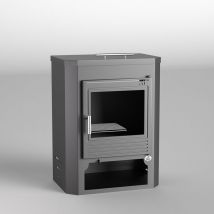 Fm Calefaccion - fm Poêle à bois acier M-102 11kW avec mini four