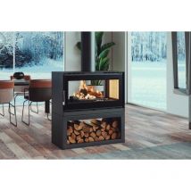 Fm Calefaccion - Poêle à bois ventilé double face - firematic Ottawa - s 12.6 kW