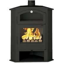 Fm Biomasa - Poêle À Bois D'Angle Avec Four - Firematic Idaho 9.5 Kw