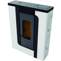 Fm Poêle à granulés BP-300K 9,5kW Blanc-Noir