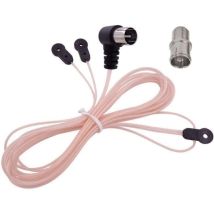 Fm-zimmerantenne – Y-förmige Dipolantenne (75 Ohm) Mit F-stecker Und Koaxialkabel – Fm-radioantenne Für Stereo-av-receiver Und Heimkino-verstärker
