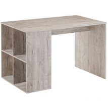 FMD - Escritorio recto con estantes laterales L117 cm - Gent