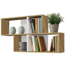 FMD - Estantería de pared con 4 compartimentos L100 cm - Nora