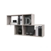 Etagere Murale avec 4 Compartiments Chene Sable Tablette Rangement Salon 428767 - FMD