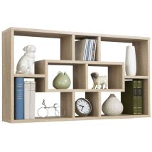 13casa - Liberty B6 - Libreria A Muro. Dim: 85x16x47,5 H Cm. Col: Rovere. Mat: Nobilitato., Beige