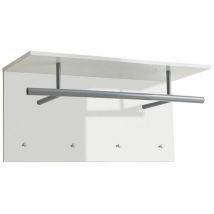 Appendiabiti, Legno, Bianco Lucido, 35 x 72 x 29.3 cm - Fmd Moebel