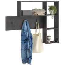 Fmd - Portemanteau 4 Niches 103x16x81 Cm Anthracite