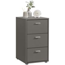 Fmd - Table D'Appoint 3 Tiroirs 35x40x62,4 Cm Décor Taupe