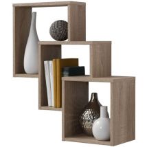 Wall-mounted Shelf with 3 Compartments Oak Tree FMD