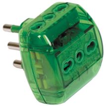 82.180-0065 adattatore multiplo trasparente da 16A+T 3 prese bipasso - FME