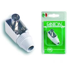 Spina a pipa tv uscita 90° in blister - mm.9,5 37040