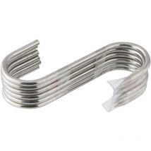 FMprofessional 21818 Gancio in Acciaio Inox, ca. 12,5 cm. 6 Pezzi, Argento, 50 x 50 x 20 cm