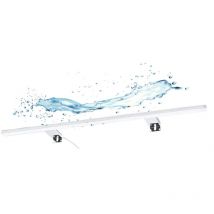 Esther led Spiegel Wandleuchte 80x2,9 cm 5700 k Weiß, 10 w, IP44, Chrom (ESTHER800NEW) - Focco