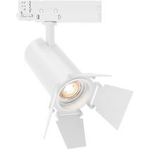 Efectoled - Foco Carril led Trifásico 30W Fasano Cinema Regulable dali Blanco 4000K Blanco Neutro