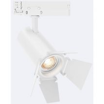 Foco Carril led Trifásico 30W Fasano Cinema Regulable dali Blanco 3200K Blanco Cálido