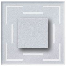 Epikasa - Foco Cristal, Plexiglás, Aluminio, Plata, 7,5x2x7,5 cm