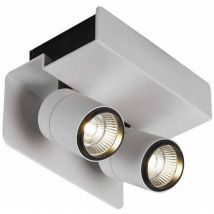 Inspired Mantra Fusion - Bocaray - Foco de Superficie, Aplique de Pared 2 x 7W led 4000K, 1030lm, Blanco Mate, Negro