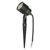 Poliplast - Foco led con punta para el jardín 6W 4200K Negro 400936C