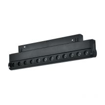 IluminaShop - Foco Lineal Puntos LED Negro 12W para Carril Magnetico Monofasico Detail Chip Osram 48V CRI 90 UGR 17 Serie Detail Blanco Neutro 4000K